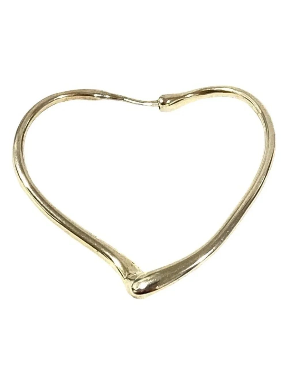 Tiffany & Co Elsa Peretti Open Heart Hoop Earrings Single Silver